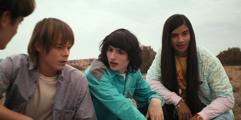 From left: Heaton as Jonathan, Wolfhard as Mike and Franco as Argyle in Stranger Things Season 4, Volume 2. - See Over 100 Photos From ‘Stranger Things’ Season 4 Volume 2
