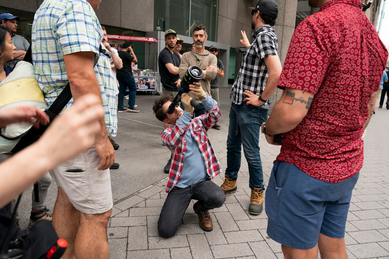 Director Michael Fimognari filming on set.