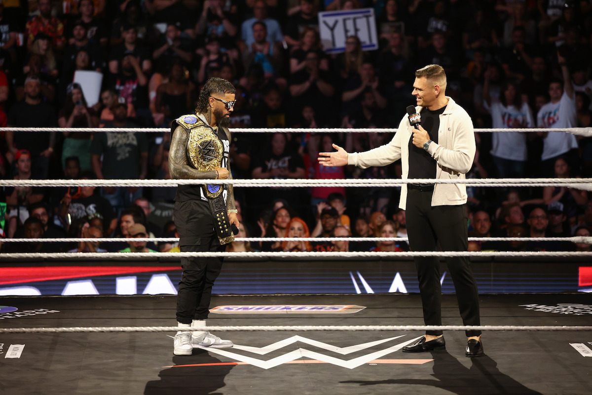 Jey Uso and Gunther in the ring.