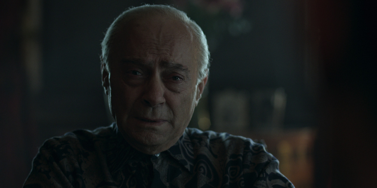 Salim Daw as Mohamed al-Fayed tears up in Season 6 of ‘The Crown’