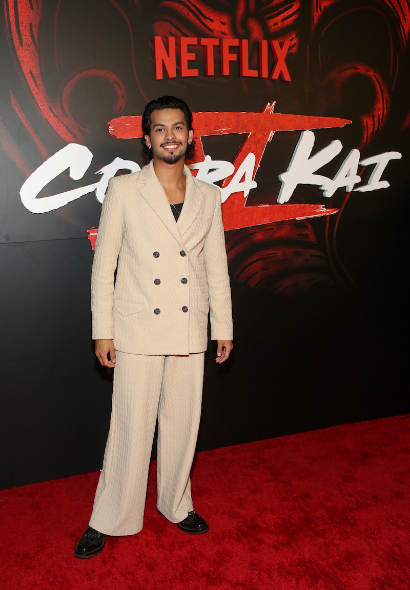 Maridueña shows off his suit.
