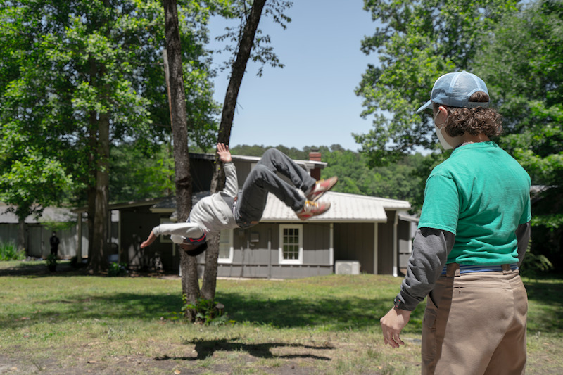 Lucas practicing his moves, on and off the court - 68 Behind-the-Scenes pics from ‘Stranger Things’ Season 4 You Have to See Slideshow