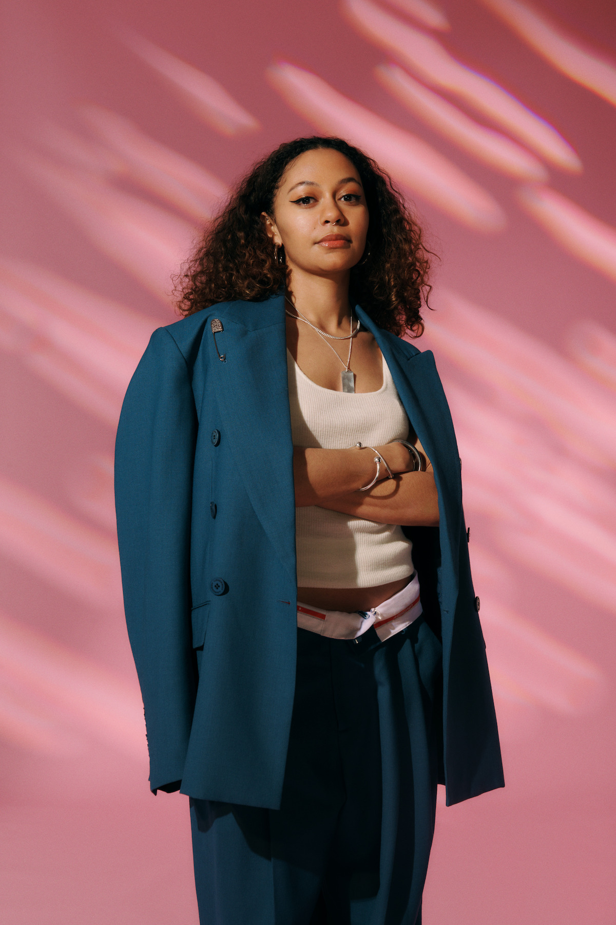 Kassius Nelson in ‘Dead Boy Detectives’ glam photo shoot.