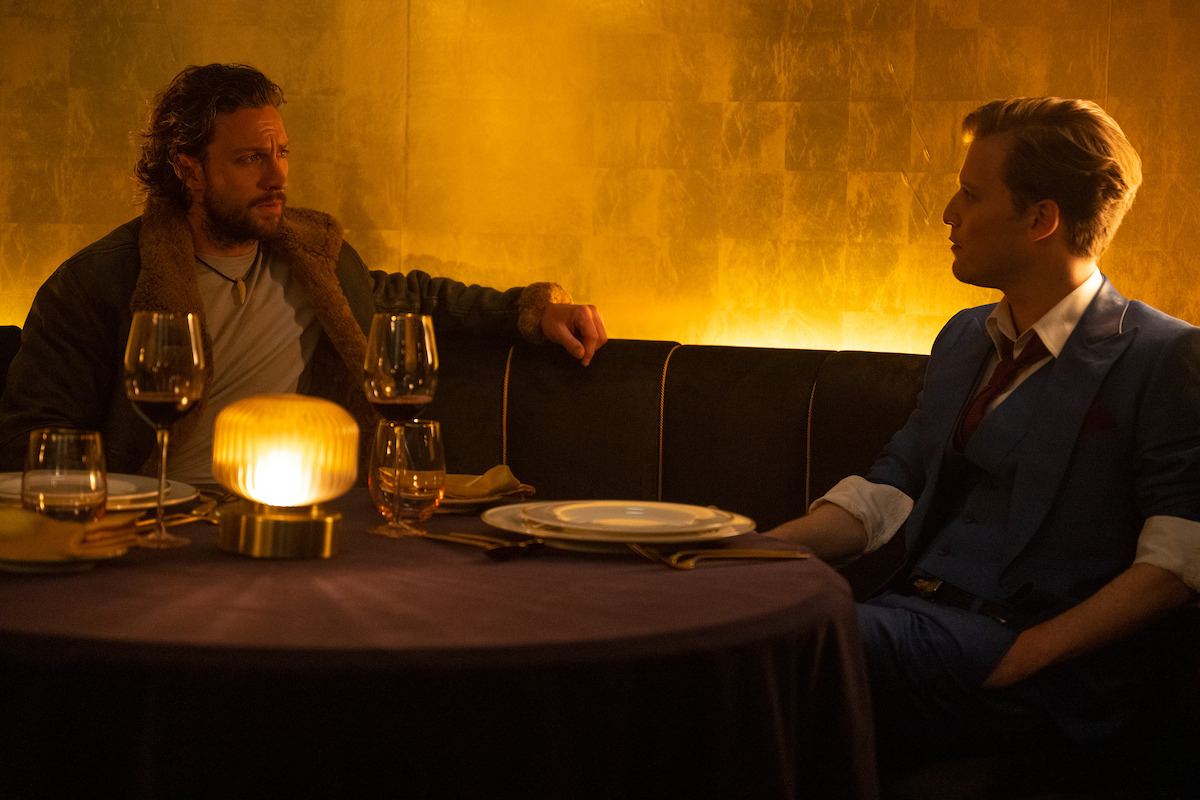 Aaron Taylor Johnson and Fred Hechinger in ‘Kraven the Hunter’.