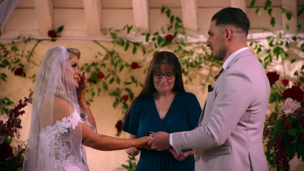 Jed and Bardha on their wedding day