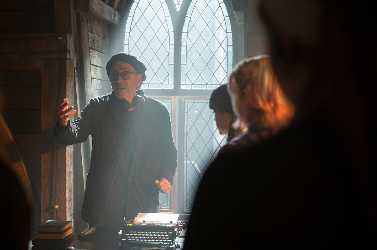 Executive producer/director Tim Burton on the set of ‘Wednesday’ Season 2.