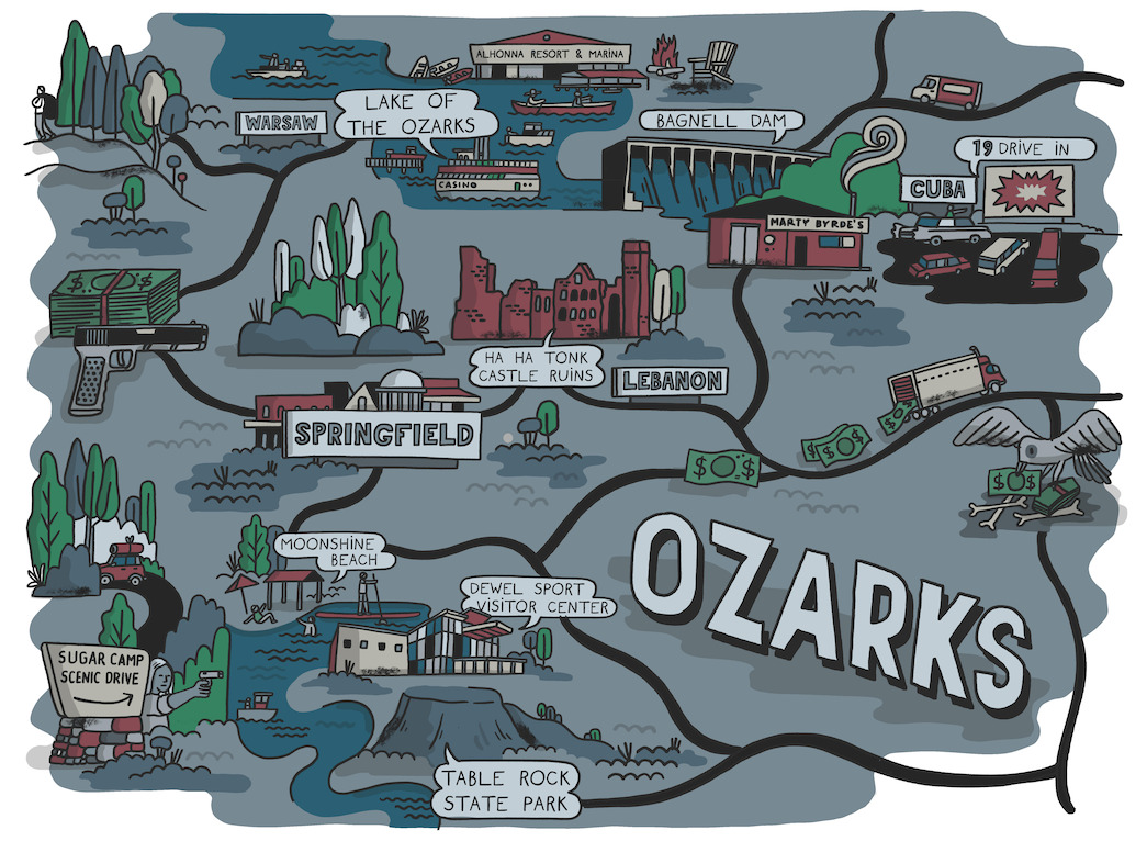 Lake Of The Ozarks Attractions Map Netflix S Ozark A Travel Guide For Fans Netflix Tudum Lake Of The Ozarks Attractions Map Netflix S Ozark A Travel Guide For Fans Netflix Tudum