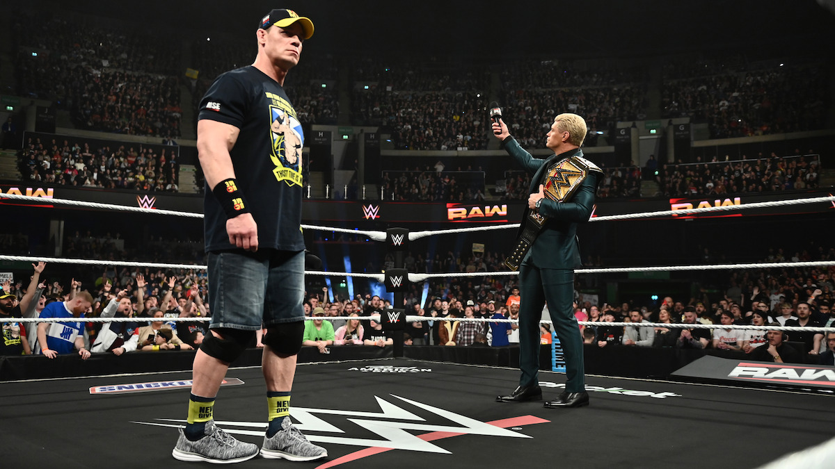 What Time Does Wrestlemania 41 Start? Schedule, Location & News Rehmat Boutique John Cena in the ring with Cody Rhodes.