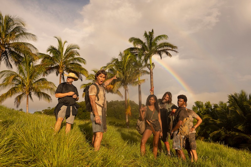 Chase Stokes, Carlacia Grant, Charles Halford, Jonathan Daviss and Rudy Pankow in Outer Banks Season 3 Behind-the-Scenes Photo Gallery