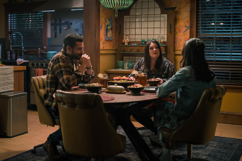 Brandon Quinn as Ronnie Sullivan and Brooke Elliott as Dana Sue Sullivan in Sweet Magnolias.