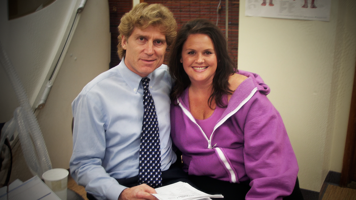 Dr. Robert Huizenga and Tracey Yukich in an archival image featured in the docuseries ‘Fit for TV’