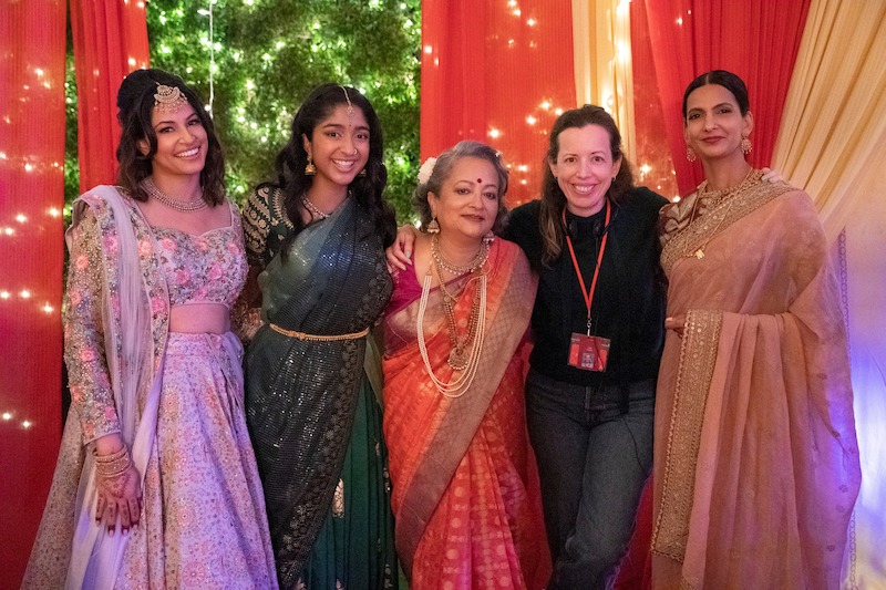 Richa Moorjani as Kamala, Maitreyi Ramakrishnan as Devi, Ranjita Chakravarty as Nirmala, Director Lang Fisher and Poorna Jagannathan as Nalini Vishwakumar