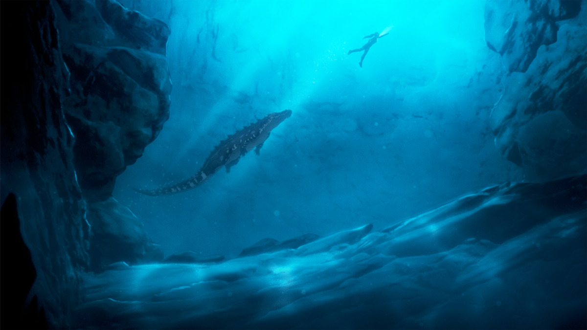 'Tomb Raider' Alligator Attack Clip.