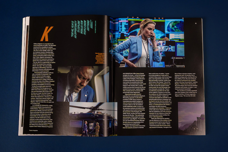 Spread from Tudum Magazine - A House of Dynamite Feature