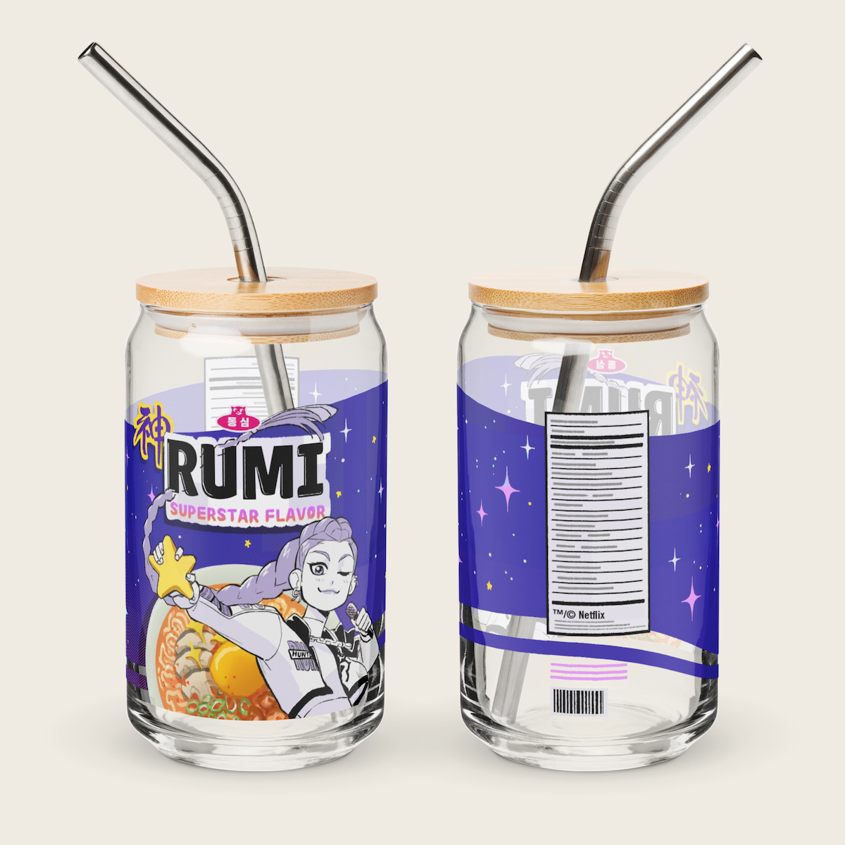 KPop Demon Hunters Ramyeon Can Glasses