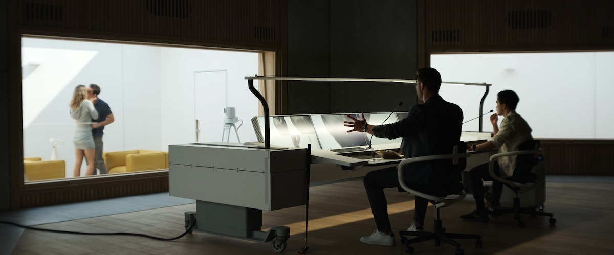 Abnesti observes inmates from his sleek control room - The Beauty of Brutalism: the Design References in ‘Spiderhead’ Revealed