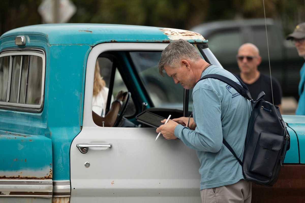 Executive producer/showrunner Kevin Williamson on the set of ‘The Waterfront.’