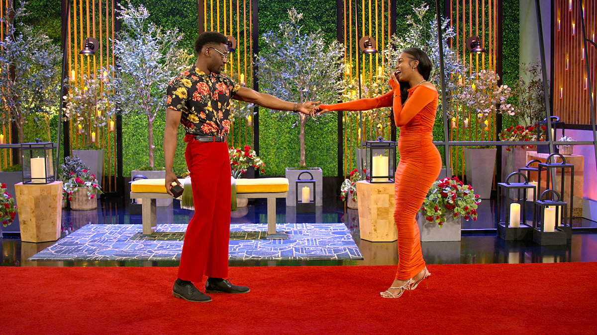 Edmond and Kalybriah meeting during the reveals.