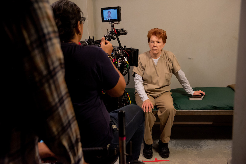 Beth Fowler as Sister Jane on the set of Orange Is The New Black Season 4.