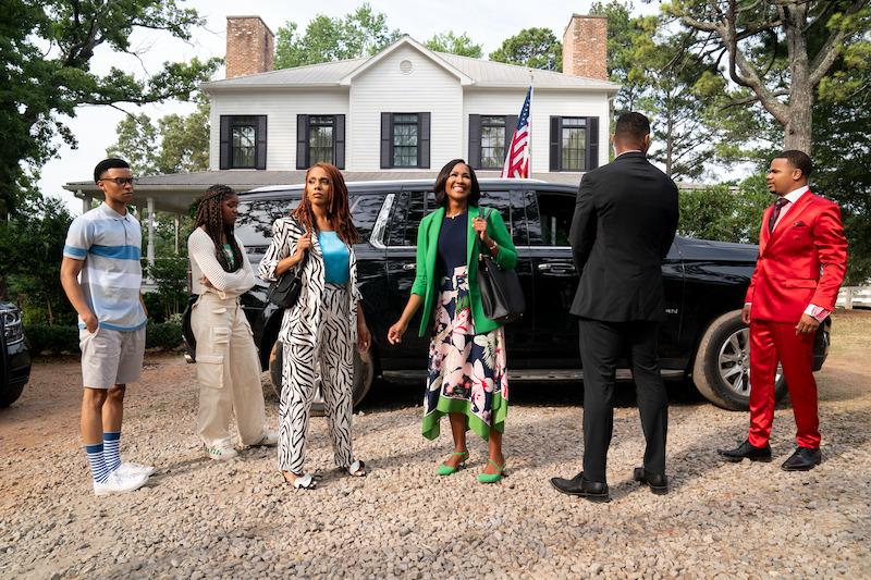 ré Boyd as Titus Dunkerson, Drew Olivia Tillman as Lola Dunkerson, Jade Novah as Shamika Latavia Latoya Farrah Dunkerson, Terri J. Vaughn as Antoinette Dunkerson, Karon Riley as Michael Davies, Dyon Brooks as Basil Henderson in 'She The People'