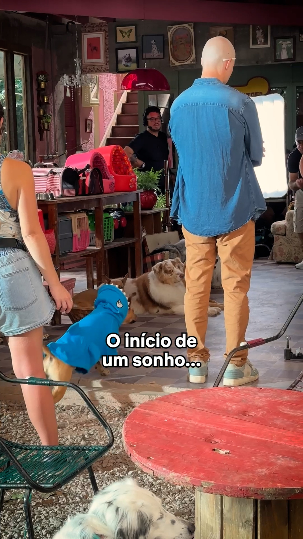 Cena de bastidores do filme 'Caramelo'