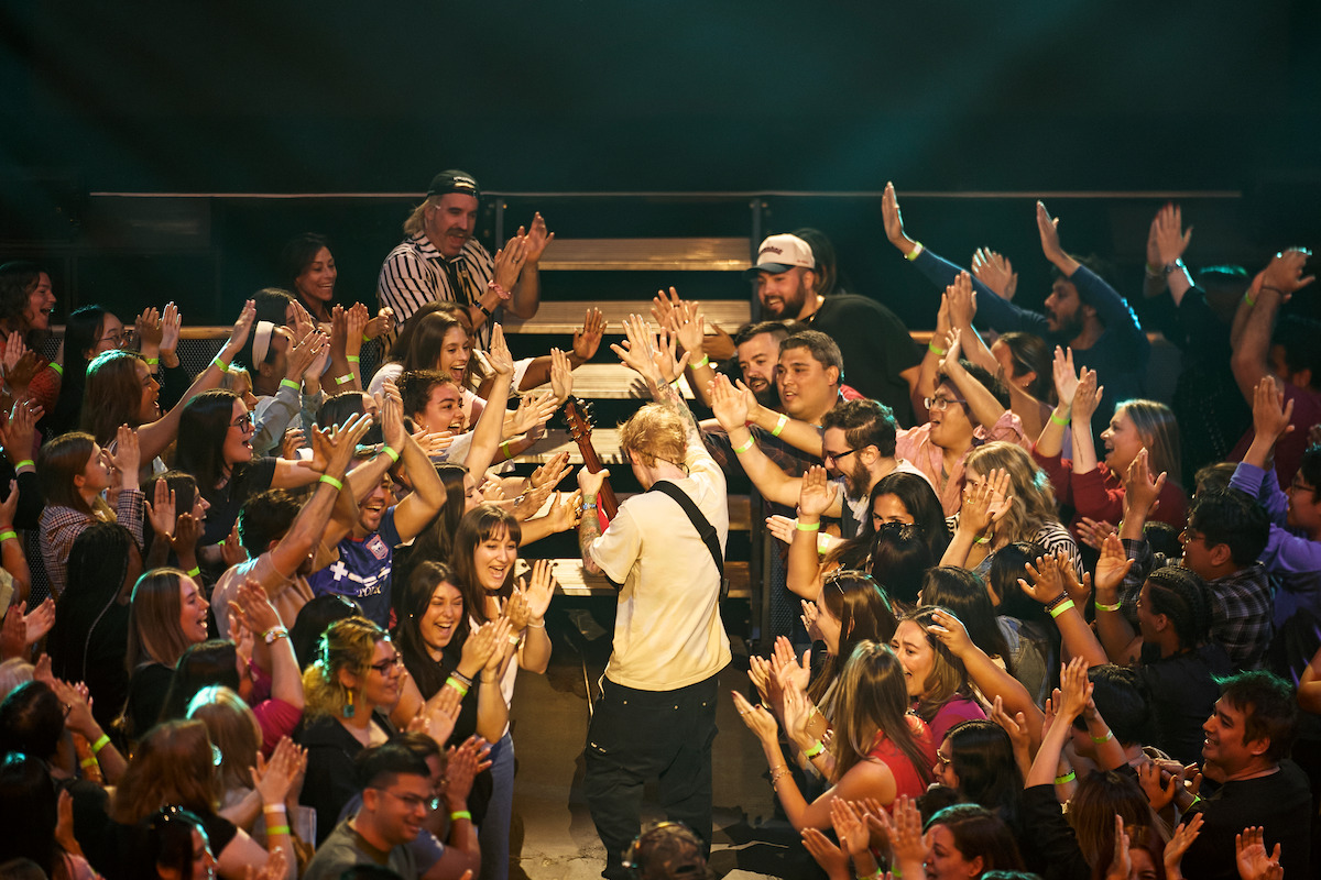 One Shot with Ed Sheeran. Ed Sheeran in One Shot with Ed Sheeran. Cr. Clifton Prescod/Netflix 2025 ©