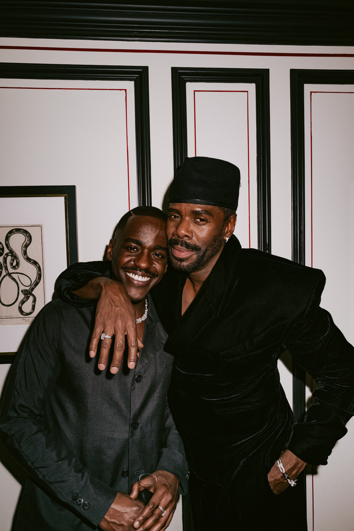 Ncuti Gatwa and Colman Domingo at Netflix’s BAFTA party