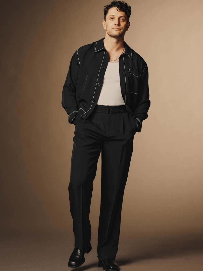 Colin Woodell poses in a glam shoot.