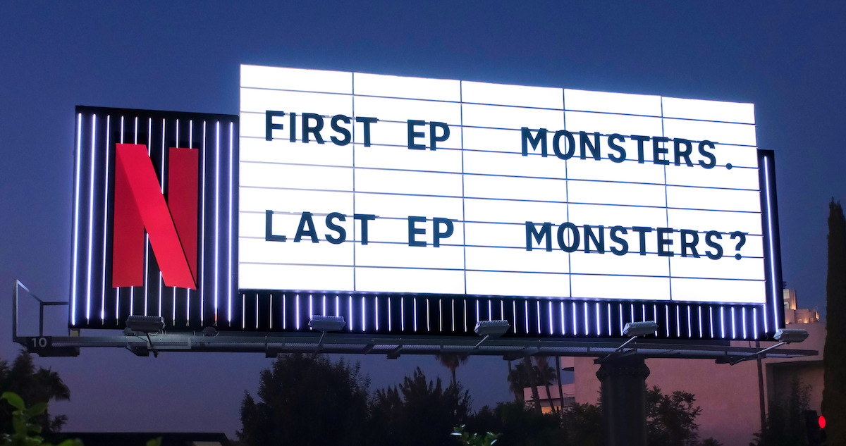 Monsters: The Lyle and Erik Menendez story sunset blvd marquee - ‘First EP Monsters. Last EP Monsters?’