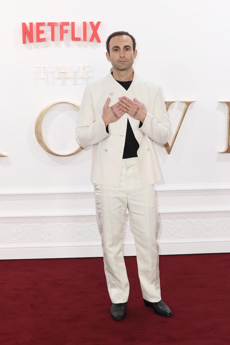 Khalid Abdalla attends The Crown finale celebration at The Royal Festival Hall.