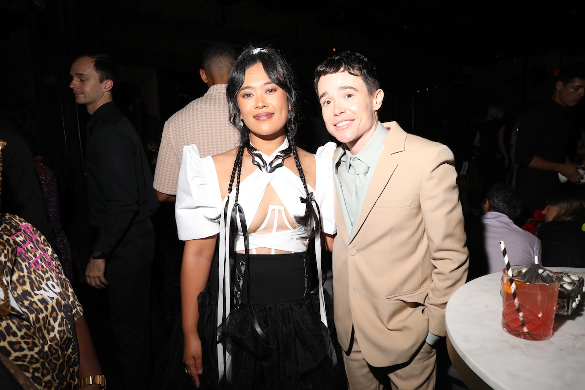 Victoria Sawal and Elliot Page attend ‘The Umbrella Academy’ Season 4 premiere after-party at The Spotlight in Los Angeles.
