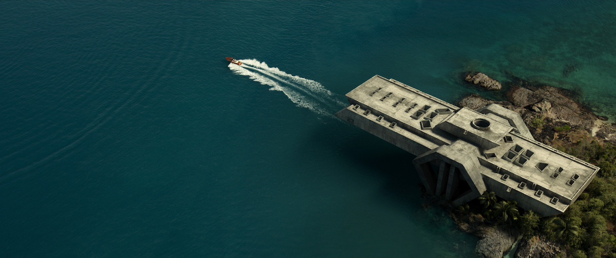 The hexagonal sides of the Spiderhead mimic arachnid legs - The Beauty of Brutalism: the Design References in ‘Spiderhead’ Revealed