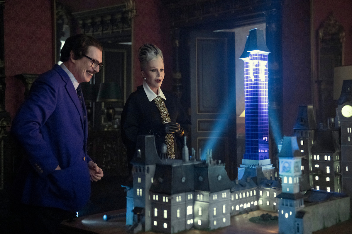 Steve Buscemi as Barry Dort and Joanna Lumley as Grandmama in ‘Wednesday’ Season 2.
