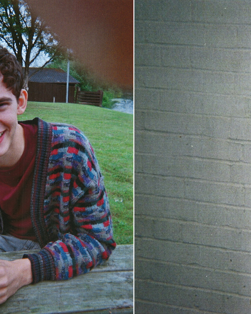 Split view of two disposable camera photos