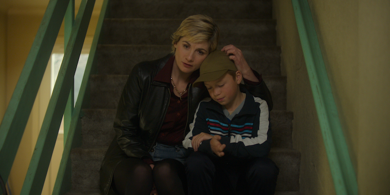 Jodie Whittaker and Toby Eden in 'Toxic Town'.