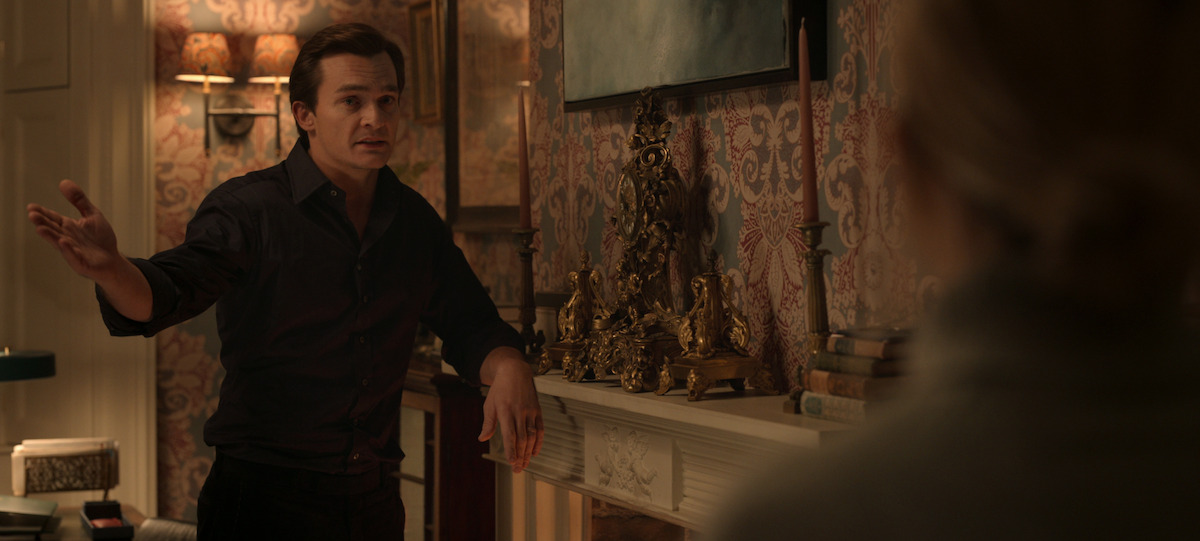 Rupert Friend in the home in Anatomy of a Scandal