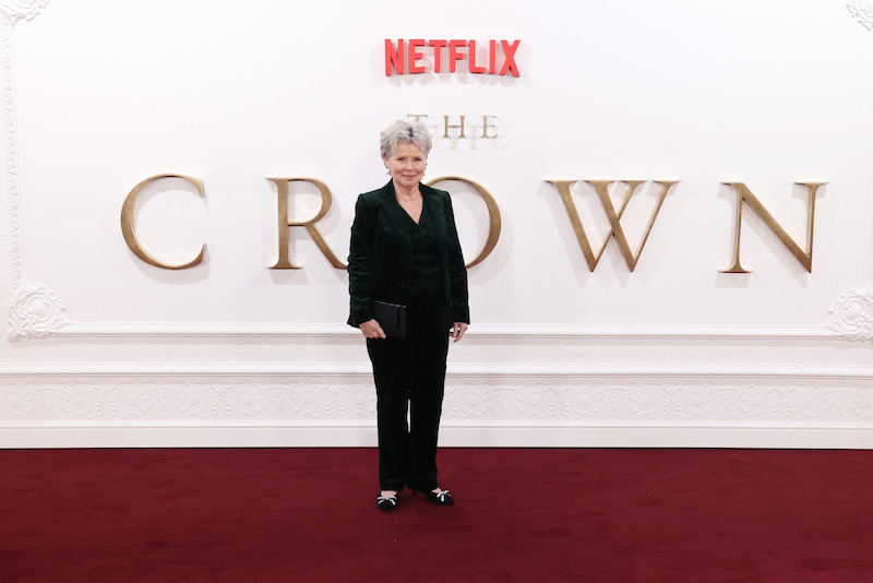 Imelda Staunton attends The Crown finale celebration at The Royal Festival Hall.