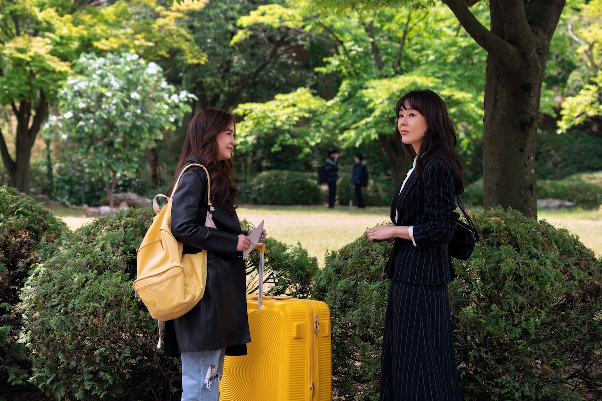 Anna Cathcart as Kitty Song Covey and Yunjin Kim as Jina in ‘XO, Kitty’ Season 1.