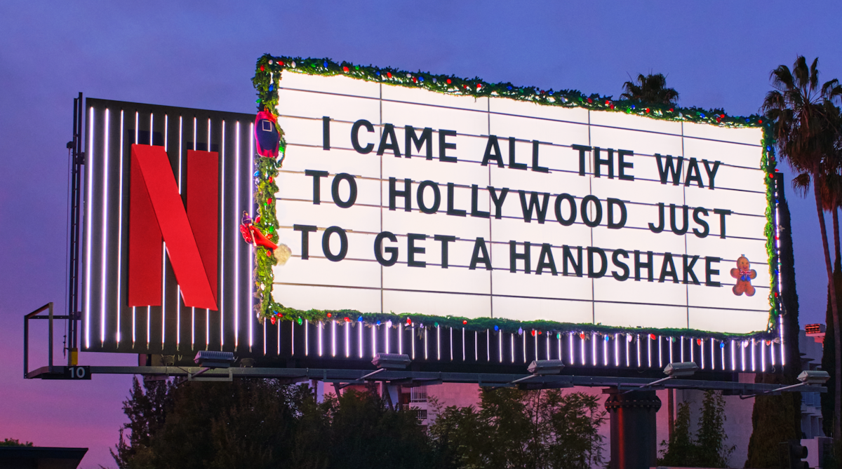 Sunset Blvd Marquee - The Great British Baking Show: Holidays ‘ I came all the way to Hollywood just get handshake.’ :gingerbread man emoji’