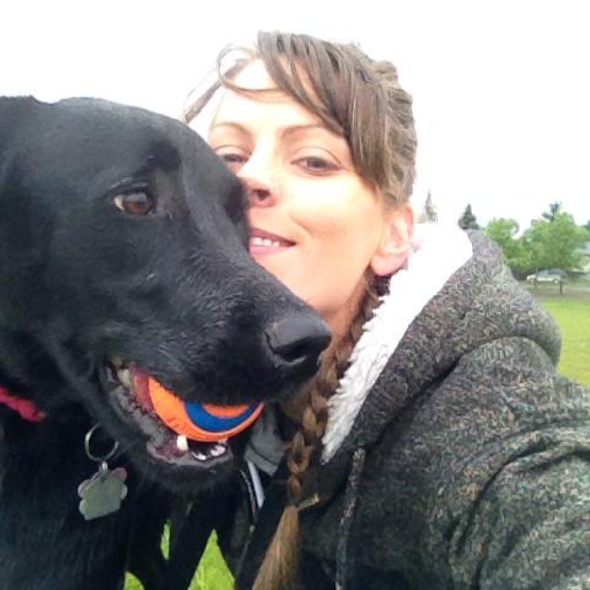 Amanda Antoni with her dog, Ruby.