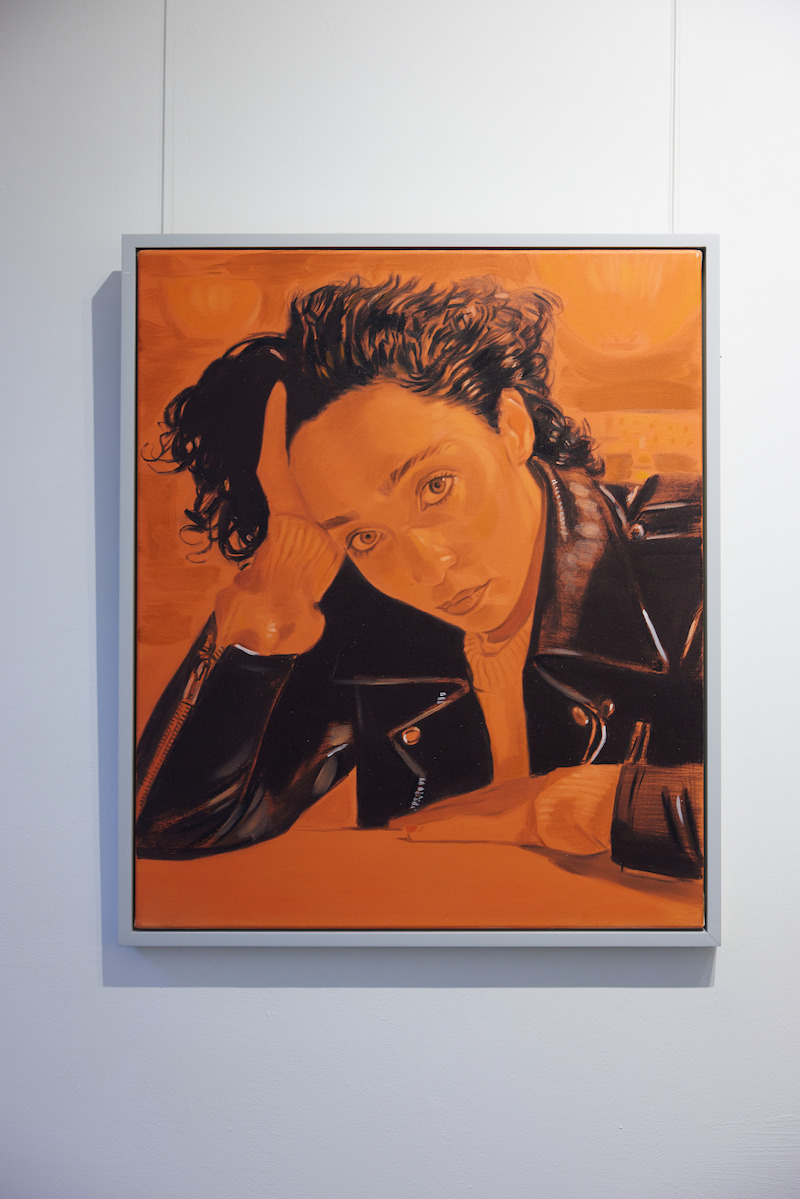 A painting of Ruth Negga.