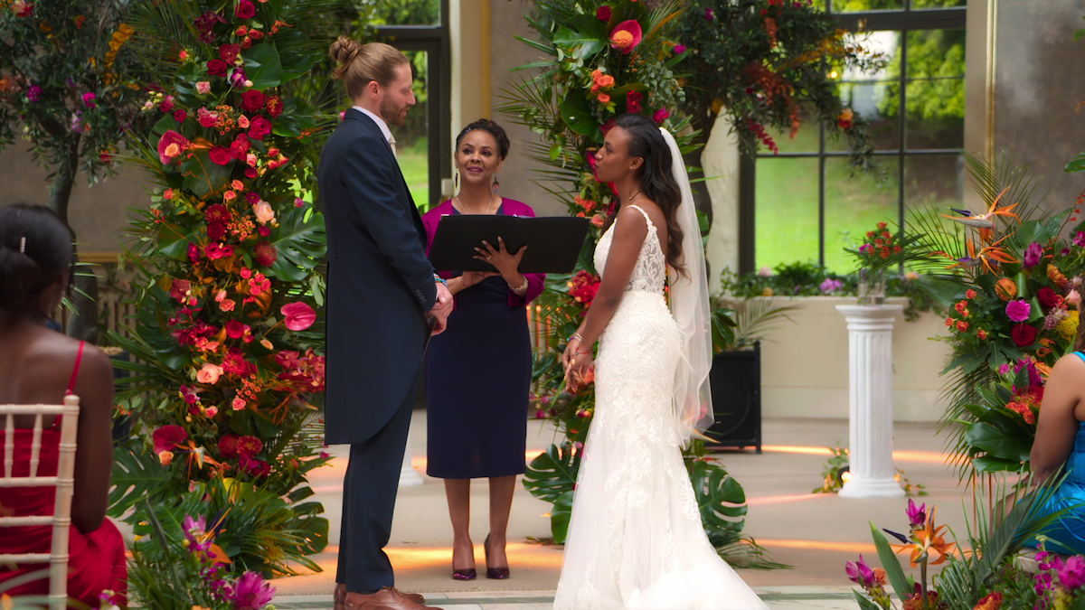 Benaiah and Nicole at the altar.