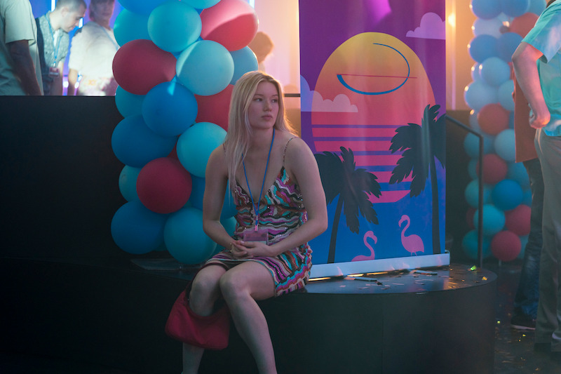 a woman sitting alone