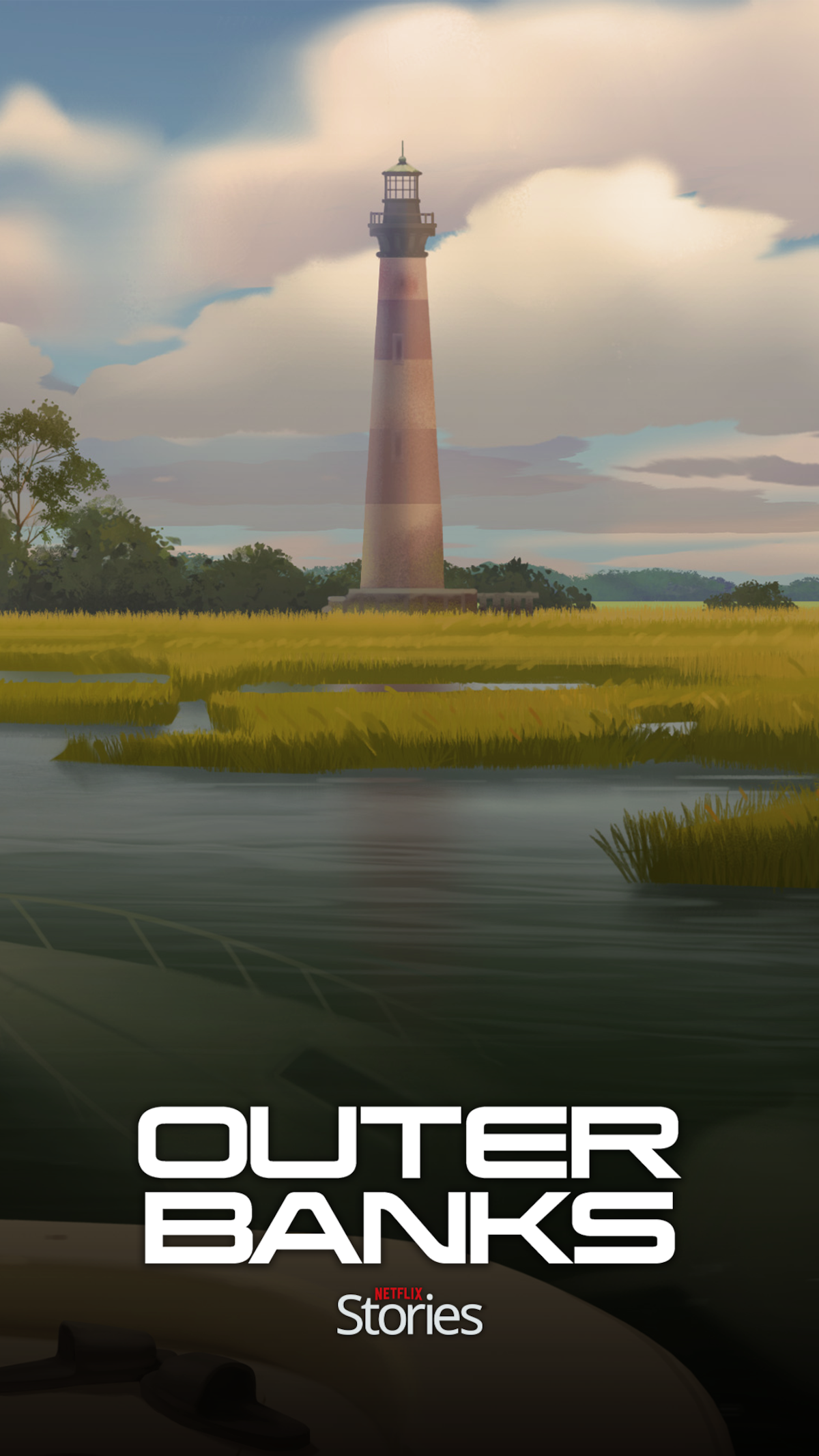 Key art for the mobile game ‘Netflix Stories: Outer Banks’.