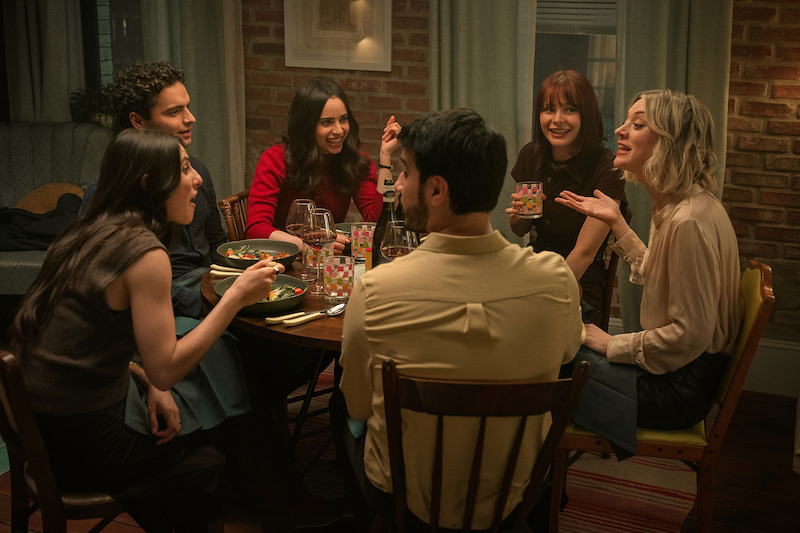 Marianne Rendón as Zoe, Sebastian De Souza as Garrett, Sofia Carson as Alex, Dario Ladani Sanchez as Lucas, Shannon Barnes as Nell, and Chelsea Frei as Megan in 'The Life List'.