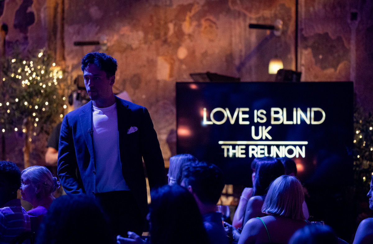 Sam during the ‘Love Is Blind: UK’ Season 1 reunion.