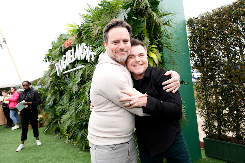 Charles Esten and Cullen Moss at Outer Banks Poguelandia Festival.
