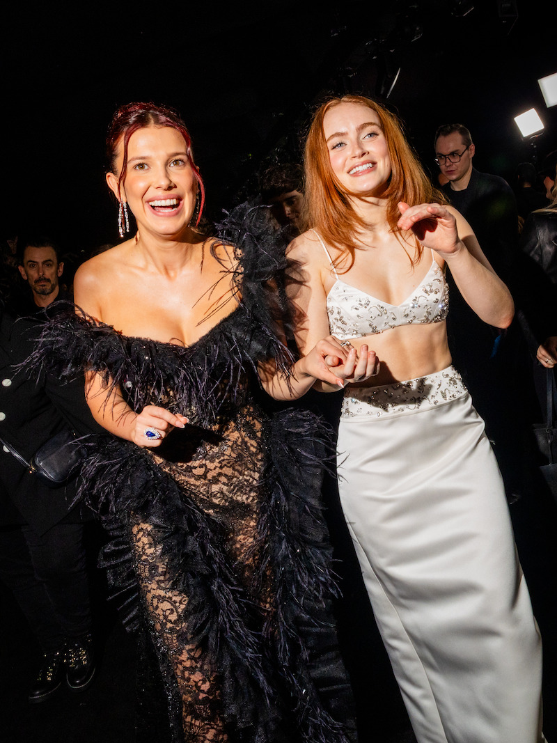 Millie Bobby Brown and Sadie Sink attend the 'Stranger Things 5' World Premiere.