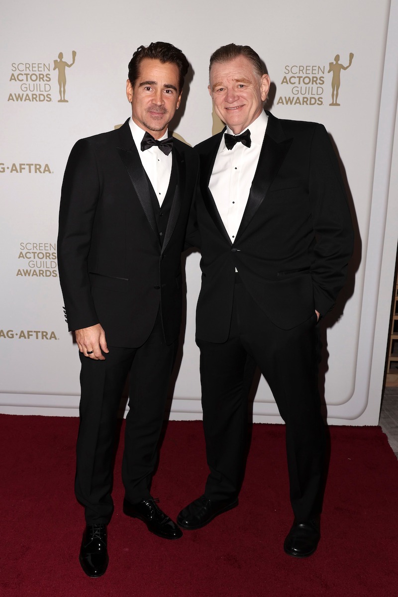 Colin Farrell and Brendan Gleeson at the 2023 Screen Actors Guild Awards in Los Angeles.