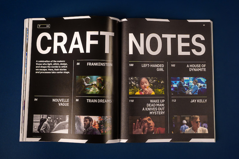 Spread from Tudum Magazine - Craft Section table of contents